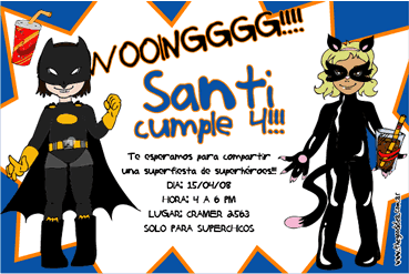 Invitación de cumpleaños temática